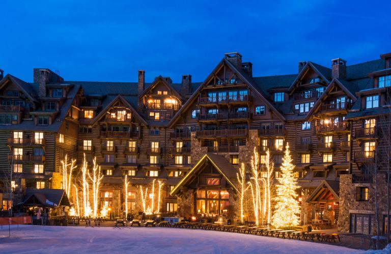 Ritz-Carlton Bachelor Gulch Warm White LED Christmas Lights, Strung by our affiliates at Thank You Masked Man Services